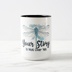 Inspirierender Libelle Zweifarbige Tasse