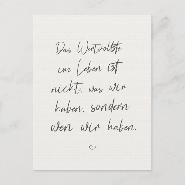Inspirierender Motivierender Spruch Zitat Karte (Vorderseite)