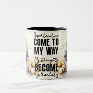 Inspirierender Schmetterlings-Wrap Zweifarbige Tasse