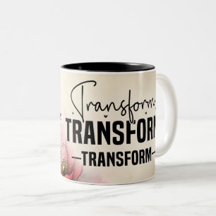 Inspirierender Schmetterlings-Wrap Zweifarbige Tasse
