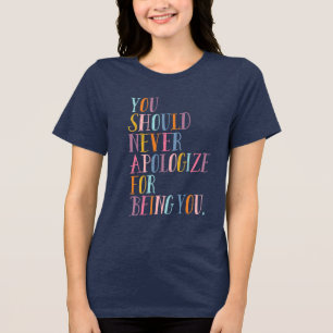 Inspirierender Spruch Aufmunternder Positivitäts Tri-Blend Shirt