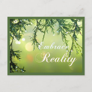 Inspirierender Spruch Realität annehmen Positives Postkarte