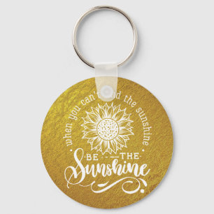Inspirierender Spruch   Sonnenblume Schlüsselanhänger