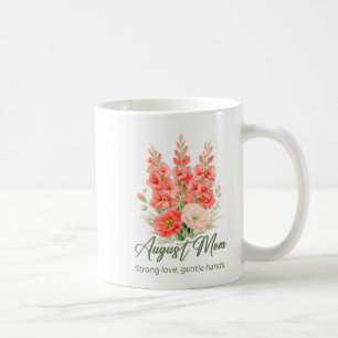 Inspirierendes August-Geburtsblumen-Mama-Wrap Kaffeetasse