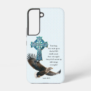 Inspirierendes Bibel Blaues Punkt Adler keltisches Samsung Galaxy Hülle