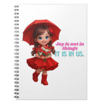 Inspirierendes Chibi-Mädchen Spiral-Foto-Notizbuch