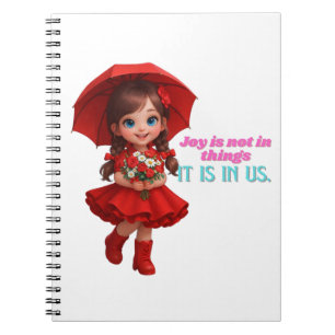 Inspirierendes Chibi-Mädchen Spiral-Foto-Notizbuch Notizblock