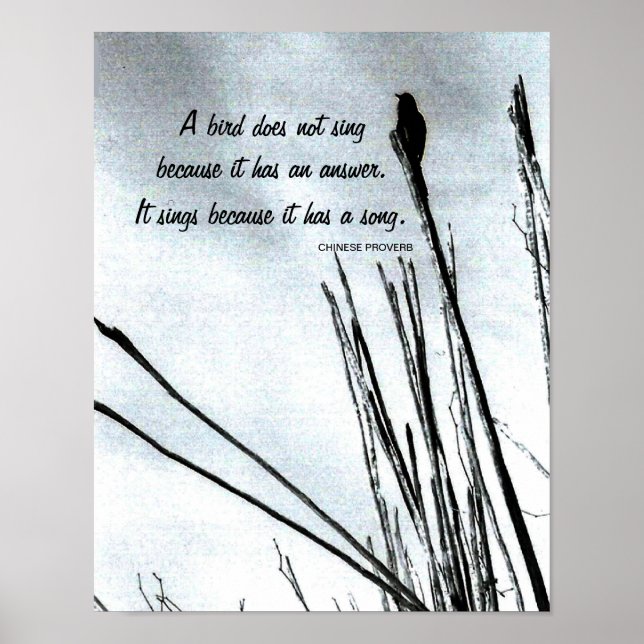 inspirierendes chinesisches Sprichwort Poster (Vorne)