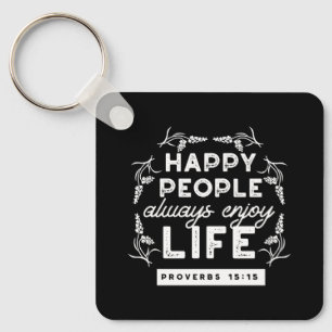 Inspirierendes christliches Zitat aus Sprüche 15:1 Schlüsselanhänger
