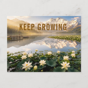 Inspirierendes Erfolgszitat Natur Blumen Postkarte