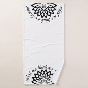 Inspirierendes Fitnessstudio Yoga-Lotus Badehandtuch