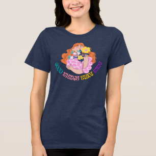 Inspirierendes florales Mädchen-Ästhetik-Design Tri-Blend Shirt