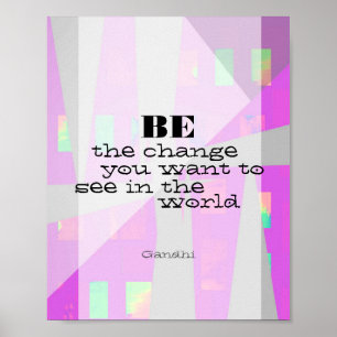 inspirierendes Gandhi zitieren abstraktes Poster