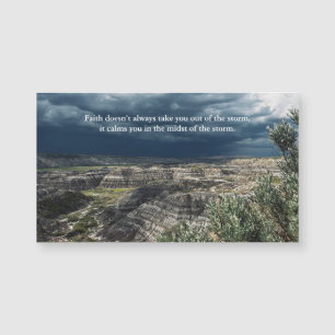 Inspirierendes Glaubenszitat Badlands-Fotografie-M Magnetkarte