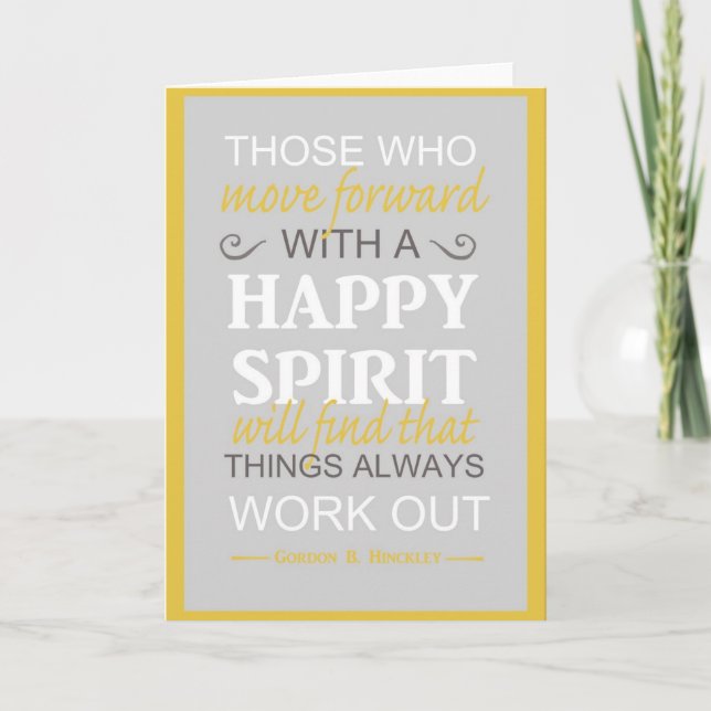 inspirierendes gordon b hinckley late karte (Vorderseite)