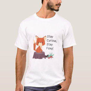 Inspirierendes Herren-Fuchs-T-Shirt 'Stay Foxy' T-Shirt