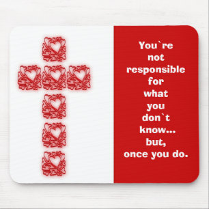 inspirierendes Herzkreuz Mousepad
