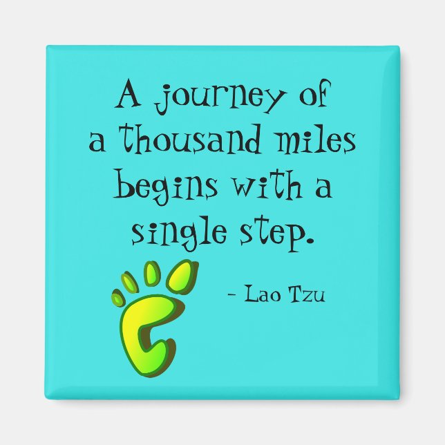 inspirierendes Lao Tzu Zitat Magnet (Vorne)