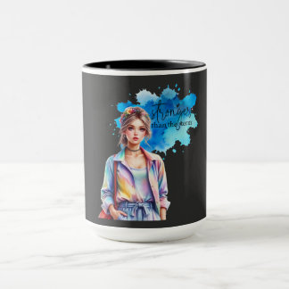 Inspirierendes Mädchen Grafik Tasse