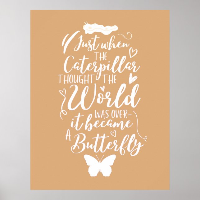 inspirierendes Motivierend Schmetterlingsangebot Poster (Vorne)