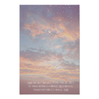 Inspirierendes Motivierendes Rumi-Zitat Sterne Wol Fotodruck