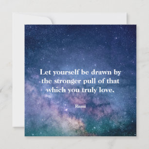 Inspirierendes Motivierendes Rumi-Zitat Universum