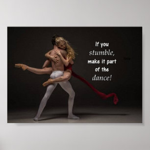Inspirierendes & Motivierendes Zitat Ballerina Tan Poster