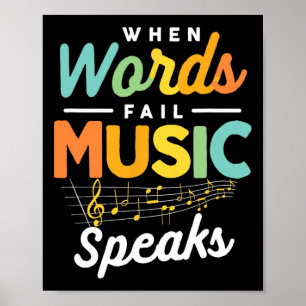 Inspirierendes Musikzitat Musiker Musikliebhaber M Poster