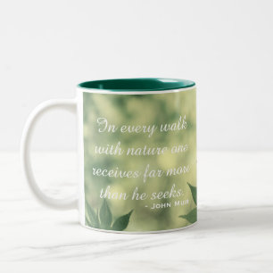 Inspirierendes Naturzitat Zweifarbige Tasse