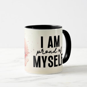 Inspirierendes/Positives Blumen-Zitat Wrap  Tasse