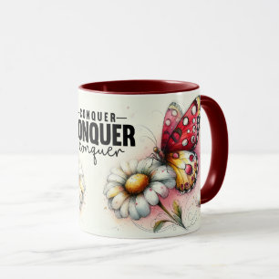 Inspirierendes/Positives Blumen-Zitat-Wrap Tasse