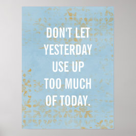 inspirierendes Poster, Typografie, kundenblau Poster