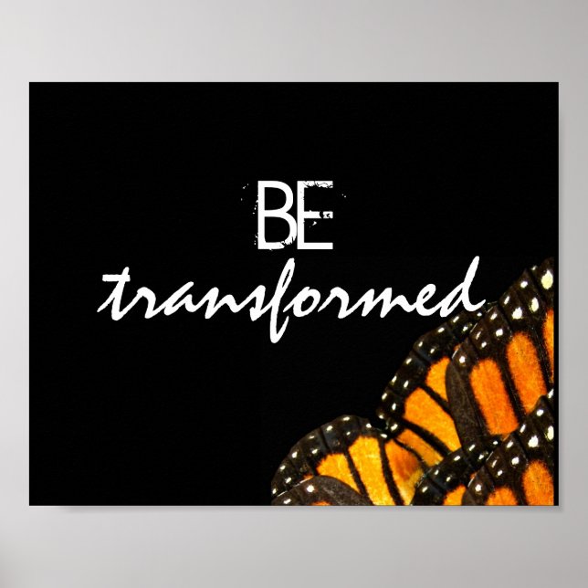 inspirierendes Schmetterlingskunstposter verwandel Poster (Vorne)