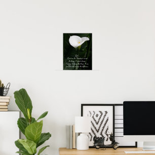Inspirierendes Serenity-Gebet Calla-Lilien-Blume Poster
