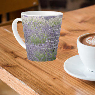 Inspirierendes Serenity-Gebet Lavendelgarten Milchtasse