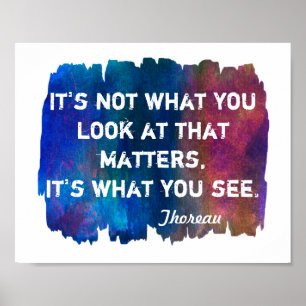inspirierendes Thoreau zitiert Aquarelldesign Poster