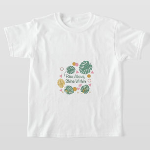 Inspirierendes tropisches Monstera-Palmenblatt Pos T-Shirt