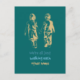 Inspirierendes Zitat auf der Zuhause Postkarte