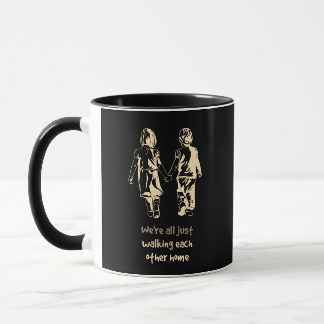 Inspirierendes Zitat auf der Zuhause Tasse (Links)