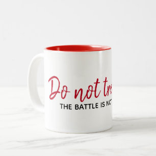 inspirierendes Zitat auf Weiß Zweifarbige Tasse