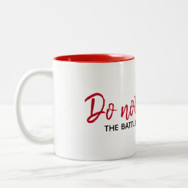 inspirierendes Zitat auf Weiß Zweifarbige Tasse