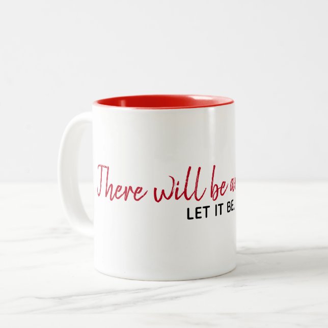 inspirierendes Zitat auf Weiß Zweifarbige Tasse (Vorderseite Links)