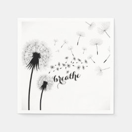 inspirierendes Zitat BREATHE Moderne Lüster Serviette