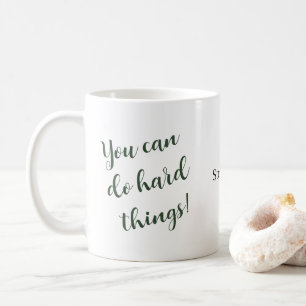 Inspirierendes Zitat-Design - You Can Do Hard Thin Kaffeetasse