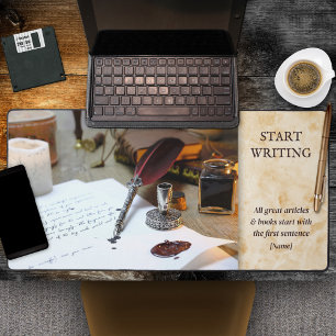 Inspirierendes Zitat für Schriftsteller oder Blogg Schreibtischunterlage