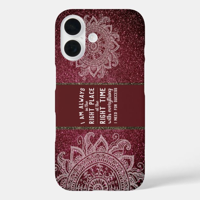 inspirierendes Zitat Gesetz der Anziehung Motivier iPhone 16 Hülle (Rückseite)