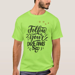 Inspirierendes Zitat-Grafik mit goldenen Sternen T-Shirt