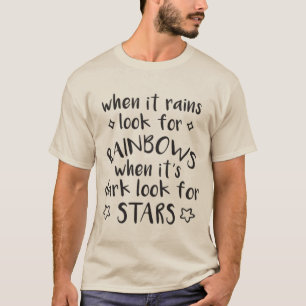 Inspirierendes Zitat Herren T-Shirt - Regenbögen