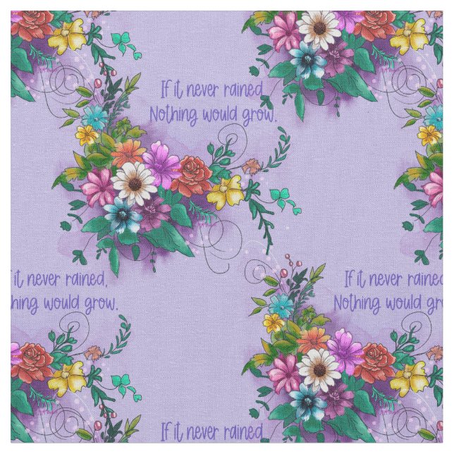 inspirierendes Zitat mit Blume Stoff (Nahaufnahme)