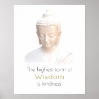inspirierendes Zitat mit weißem Buddha